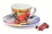 Set Schuco Espressotasse mit Grand Prix Racer