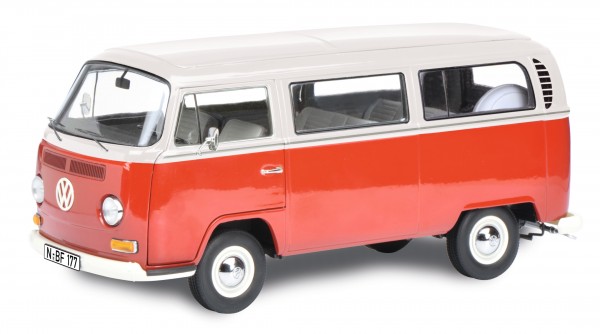 VW T2a Bus L, rot-weiß
