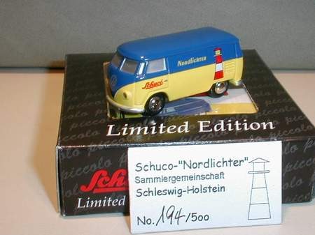 VW T1 box van, Northern Lights with card to put in